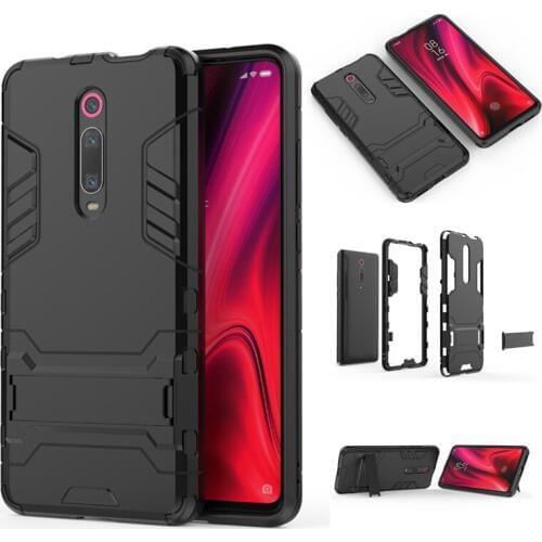 Shockproof Hard Phone Case For Xiaomi Redmi K20 Pro Hybrid Armor Stand TPU+PC Rugged Back Cover For Xiaomi 9T Pro Mi 9SE Fundas