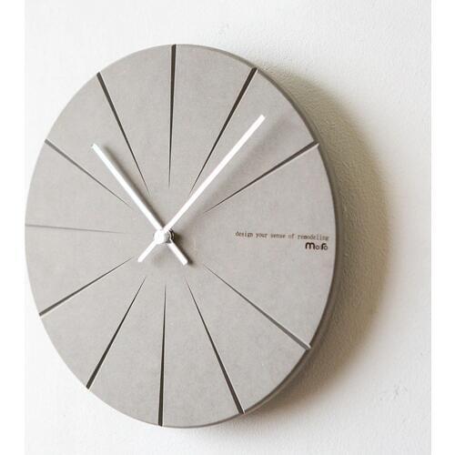 Modern Home Decor Wall Clock Advanced Grey Hanging Clock Vogue Exquisite Black MDF Round Silently Needle Clocks