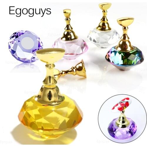 5PCS Magnetic Tips Nail Art Practice Display Stand Rack Chessboard False Nails Holder UV Gel Polish Showing Shelf Diamond Design