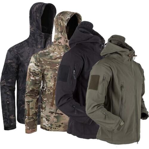 Hiking Airsoft Camping Tactical Jacket Army Jackets Fishing Hunting Military Winter Shark Skin SoftShell Waterproof Windbreaker