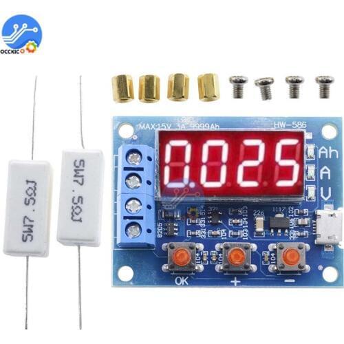 1.2v 12v 18650 HW-586 Li-ion Lithium Battery Capacity Tester + Resistance Lead-acid Battery Capacity Meter Discharge Tester