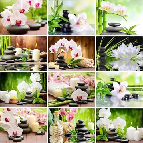 UoneNew Diamond Painting DIY Cross Stitch Flowers Gardenia Mosaic Embroidery Rhinestone Kids Adult Home Office DecorMystery Gift