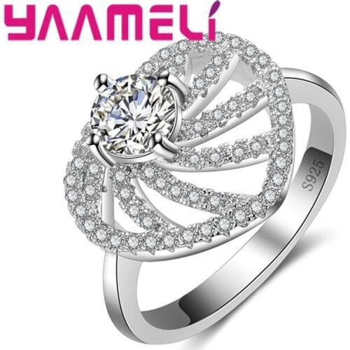 Gorgeous Jewelry Popular Round CZ & White CZ 925 Sterling Silver Ring Size 6 7 8 9 For Women Wholesale Price