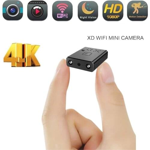 Mini 4K 1080P Video Camera, Micro DV, Night Vision, Motion Detection, Remote Vision, XD Camcorder