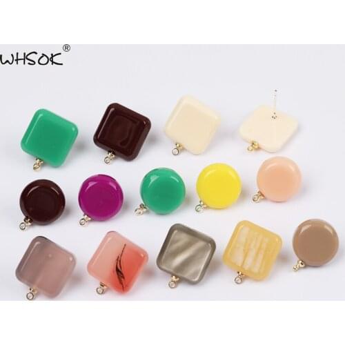 WHSOK 100Pcs DIY Earring Making/Jewelry Accessories/Hand Made/Marble Shape/Resin Earrings Stud/Jewelry Findings & Components