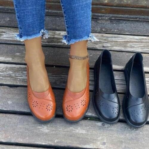 Shallow Mouth Shoes Women 2021 Spring New European and American Shallow Mouth Casual Shoes Hollow Flat Comfortable Womens Shoes