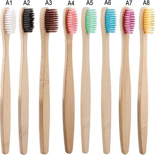 1pc Bamboo Toothbrush Soft Bristles Biodegradable Teeth Brush Bamboo Toothbrushes Oral Care Tooth Clean Toothbrushs For Travel