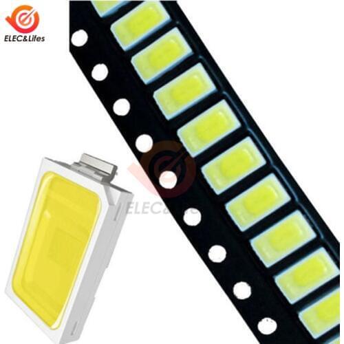 100Pcs/Pack White Light SMD 5730 LED 0.5W-150Ma 50-55lm 6000k 6500K Super Bright SMD 5730 5630 LED 5730 diodes Electronic parts