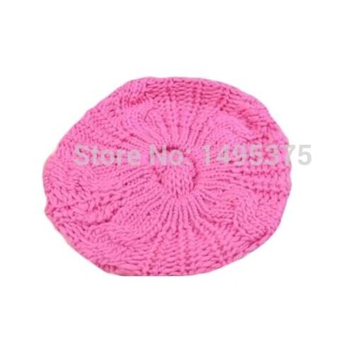 120pcs/lot New Fashion Womens Lady Beret Braided Baggy Beanie Crochet Warm Winter Hat Ski Cap Wool Knitted