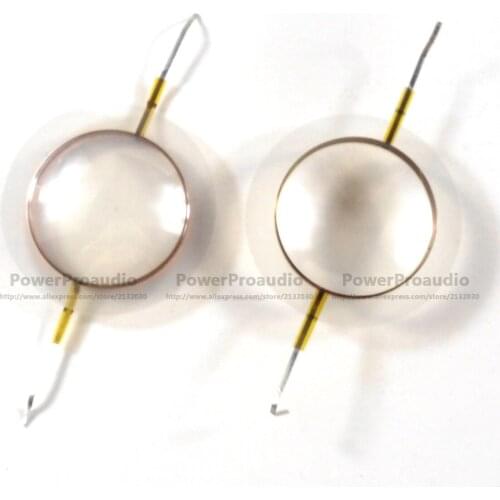 2pcs 44.4mm Transparent film Treble Voice Coil 44.5 core copper clad aluminum coil Speaker Repair film 1 Pairs