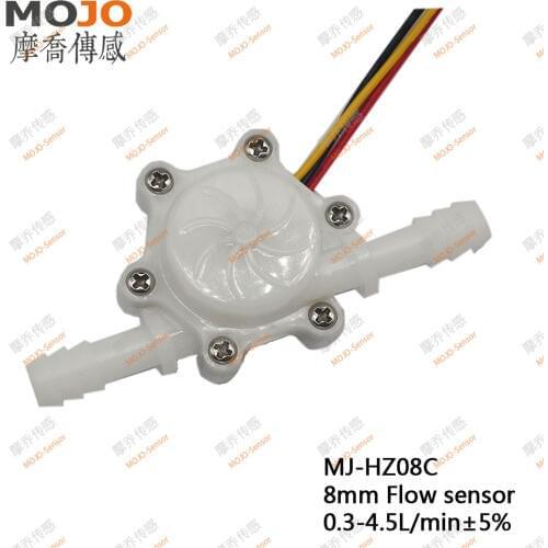 Medical Apparatus And Instruments MJ-HZ08C Flow Sensor FDA 8mm Turbine Flowmeter Water Purifier