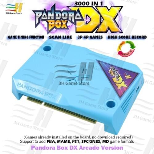 2021 Pandora Box DX Arcade Version 3000 in 1 Jamma board For arcade machine cabinet High score record can 3P 4P game 3D tekken