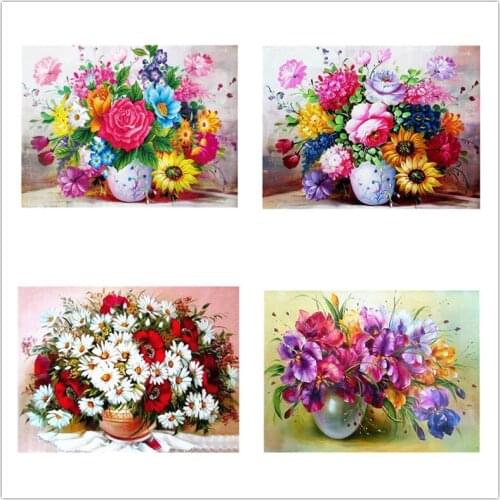 Dpsupr 3D DIY Diamond Embroidery Flowers Picture of Rhinestones Diamond Painting Cross Stitch Peony Needlework Gift Wall Decor