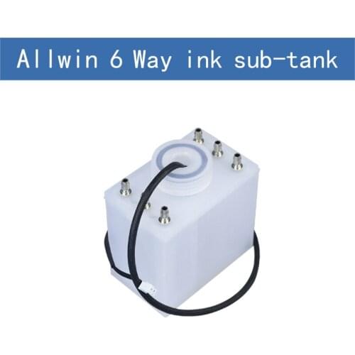 Allwin 6 holes White Solvent Inkjet Sub Tank for SPT510 1020 Printhead