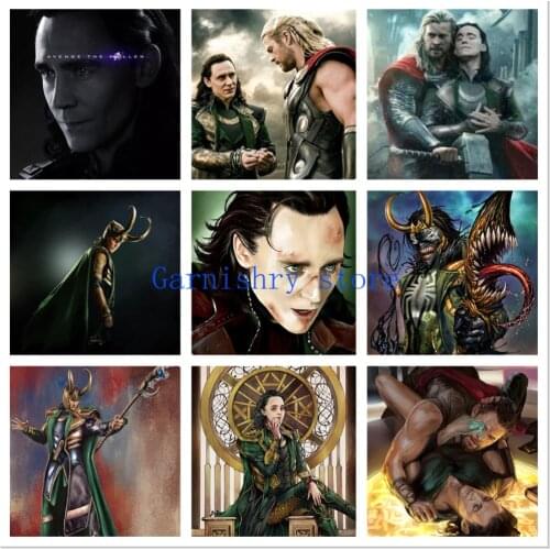 Diy Diamond Painting Disney Marvel Loki Cross Stitch Kits 5D Diamond Mosaic Embroidery Home Decor Full Drill Square/Round Art