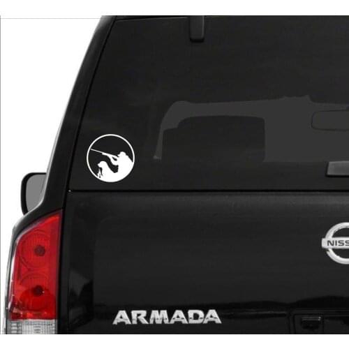 Black/Sliver Hunting Dog Vinyl Decal Car styling Decal Window Door Decoration Modern Design Car Accessories S812