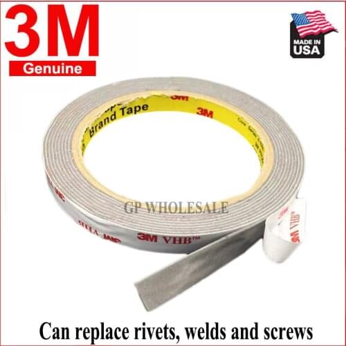 3M 4941 VHB Double Sided Tape 8mm width 1.1mm thick Gray Acrylic Foam Tape Can replace rivets, welds and screws