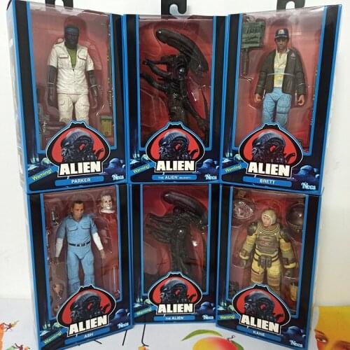 NECA Alien ASH KANE Figure Alien Bloody Brett Parker Action Figures 40th Anniversary 3pcs/set