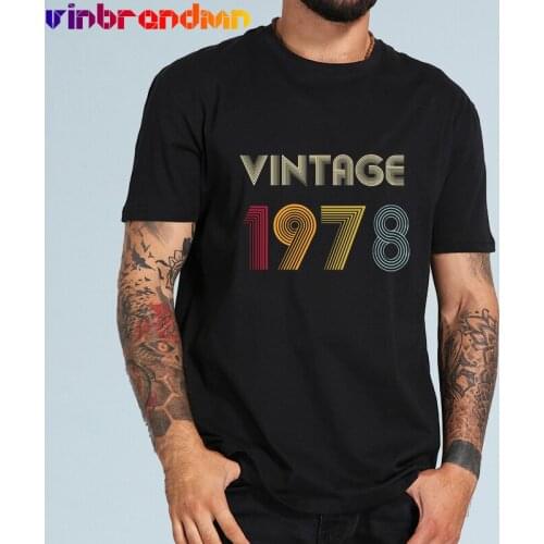 Vintage 1978 T shirts Men Retro Style Summer Born in 1978 T-shirt Awesome Birthday Gift Tee shirt Fathers Day DAD gifts tshirt