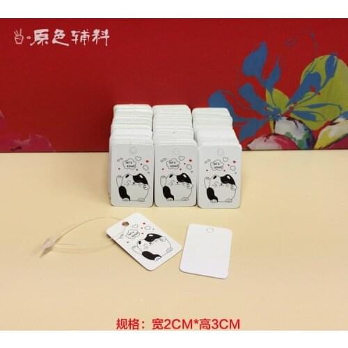 Hot sell baby cloth tags Size: 30X20mm 500PCS 350gsm paper clothing|jewelry tags , Price Label free shipping
