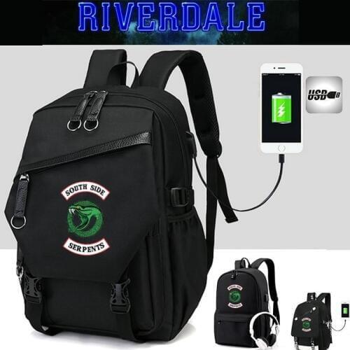 IMIDO Riverdale Backpack School Students Large Capacity Bag USB Charging Port Backpacks Men Casual Multiple Styles Shoulder Bag
