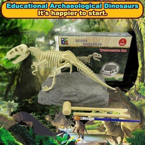 Dinosaur Fossil Skeleton Excavation Dig up Kit DIY Assembly Educational Kids Toy Gift for children kids