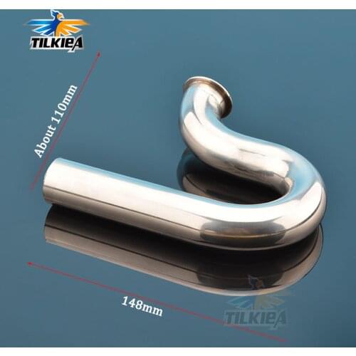 Rc Boat Good Quality Stainless Steel Wrap to Front WTF Tuned Pipe Manifold Header Pipe for Zenoah Engine Rc Boat