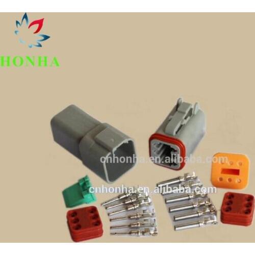 5 pcs Kit 6 Pin Waterproof Electrical Wire Connector Plug Enhanced Seal Shrink Boot Adapter 22-16AWG DT06-6S DT04-6P