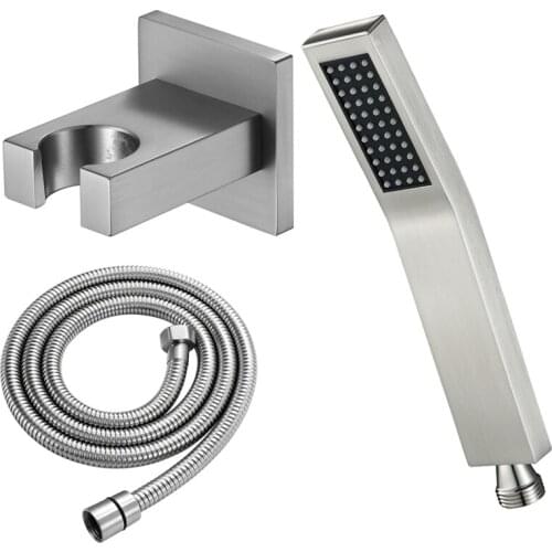 Brass Hand Shower Set Wall Mounted Hand Held Brass Shower Head Brass Holder & 1.5M Hose Water Saving Shower Sprayer