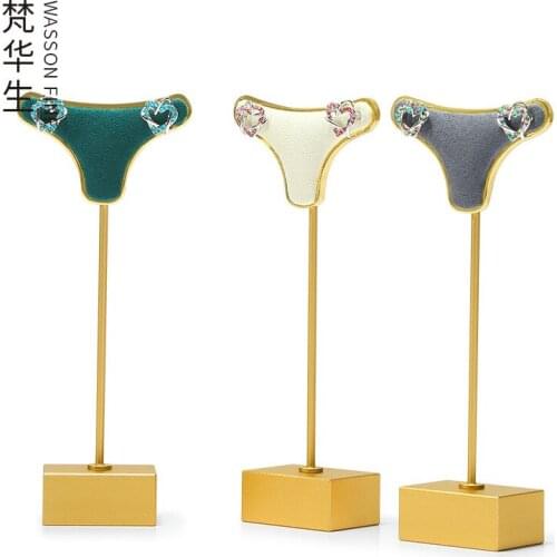 Metal Microfiber Earrings Earrings Storage Rack Jewelry Display Stand Jewelry Window Display Decoration Props