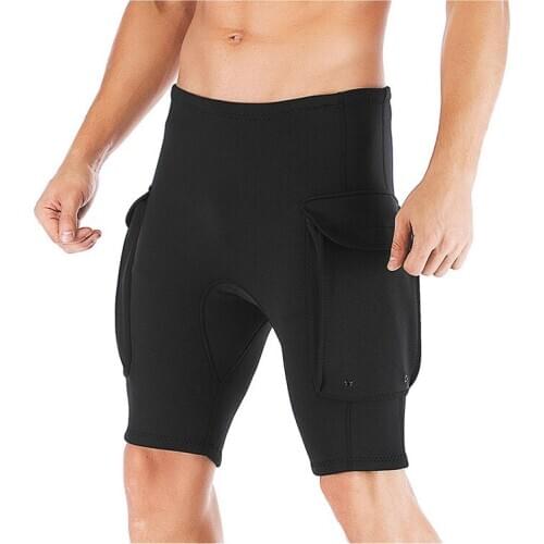 Mens Wetsuits Pants Shorts 3mm Neoprene Canoeing Swimming Pants Diving Snorkeling Scuba Surf Canoe Pants with Pocket