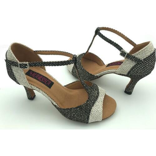 New Fashional comfortable latin dance shoes ballroom salsa dance shoes tango shoes for women two tone colour 6239BSS BlingBling