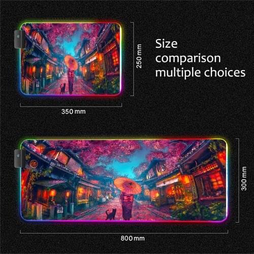 Original Art RGB Mousepad Natural Rubber Anime Non-slip Mousepad Gamer Accessories Desktop Decoration Large Mousepad Xl for Csgo