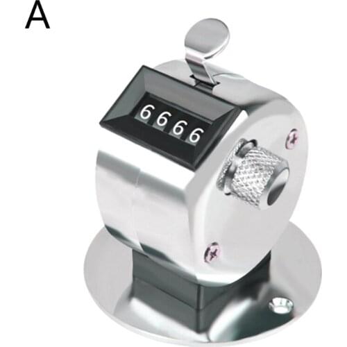 Portable 4 Digit Number Handheld Tally Counter Mini Mechanical Digital Manual Counting Hand Click Golf Clicker