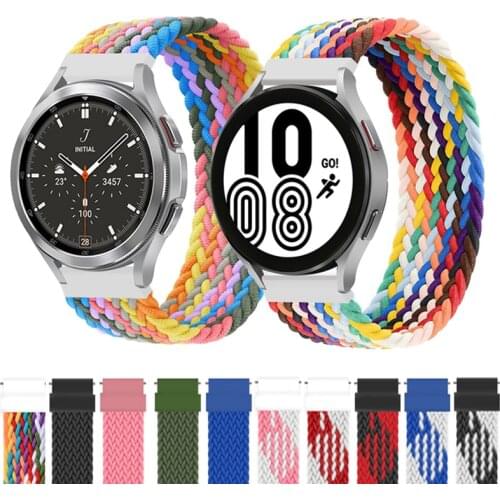 20mm 22mm Braided Solo Loop Band for Samsung Galaxy watch 3 46mm 42mm active 2 40mm 44mm Gear S3 bracelet Huawei GT2 Pro strap