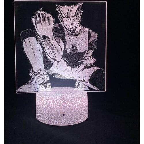 3D Illusion LED Picture Lamp Nightlight Yu Nishinoya Haikyuu Bluetooth Speaker 16 Color Remote Teenager Bedside Atmosphere Light