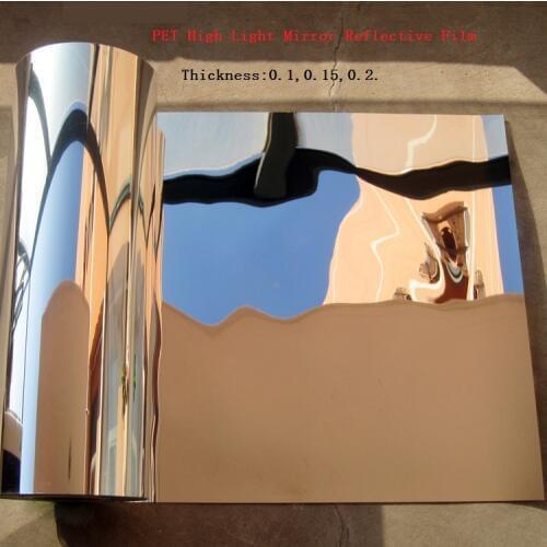 None-adhesive PET High Light Mirror Reflective Film Decoration Chimney Heat Insulation Material