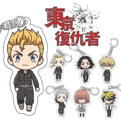 Tokyo Revengers Manjiro Ken Takemichi Hinata Anime Acrylic Pendant Figure Keychain Keyring Collection Model Toy Gift