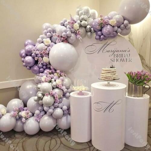 163pcs Doubled Purple Balloons Garland Arch Kit Wedding Decoration Baby Shower Decor Birthday Party Anniversary Supplies Golobs