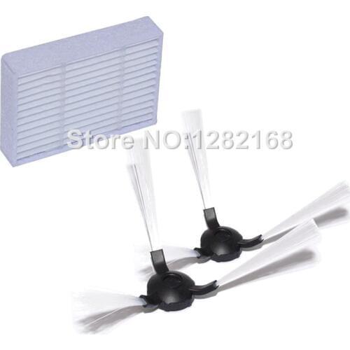 2 pieces Side Brush and 2 pieces Robot HEPA filter Accessory for RolliBot BL618 Robotic Vacuum Cleaner Parts