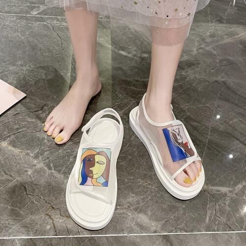 2020 New Women Sandals Soft Stitching Ladies Sandals Comfortable Flat Sandals Sneakers Toe Beach Shoes Woman Footwear slippers