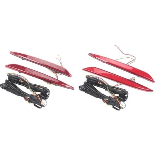 2x Rear Fog Bar Light LED Turn Signal Brake Light for Tesla Model 3 2016 2017 2018 2019 2020 2021 Car Accessories