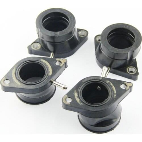 4Pcs Motorcycle Carburettor Interface Adapter Intake Manifold For Yamaha XJ550 Maxim 1981-1983 XJ550H XJ550J XJ550K 4G0-13596-02