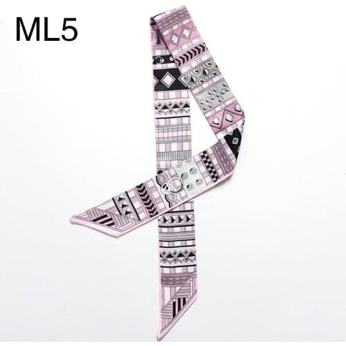 5*100cm Spring New Design Star Same Style Skinny Scarfs Women Luxury Brand Bag Scarves Neck Silk Scarf for Ladies Dropshipping