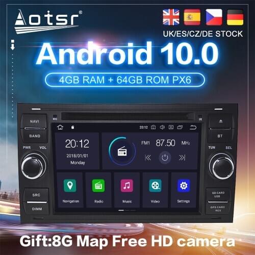 Android 9.0 128G PX6 Tesla Styel Screen For Ford Mondeo 2000 - 2007 Auto Radio Stereo Car Multimedia Player GPS Navigation 2Din