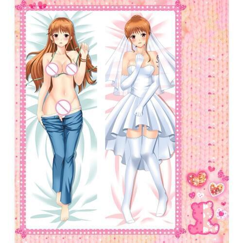 Anime Cartoon One Piece Bolster Hugging Peach Skin 2 Way Pillow Case Pillow Cover Pillowcase Gift 78082