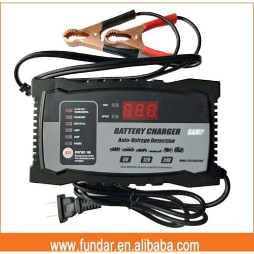 6V/12V 24V Car Battery Charger Automatic Smart Battery Charger Maintainer & Desulfator for Lead Acid Batteries