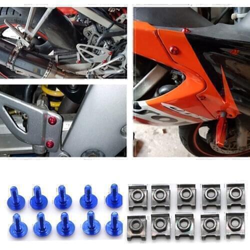 6MM Motorcycle CNC Fairing Bolts Screws Nut For YAMAHA XS650SE XS750 XS1100 RD250 RD400 DT125 LC XS250 XS400 XV1100 VIRAGO TR1