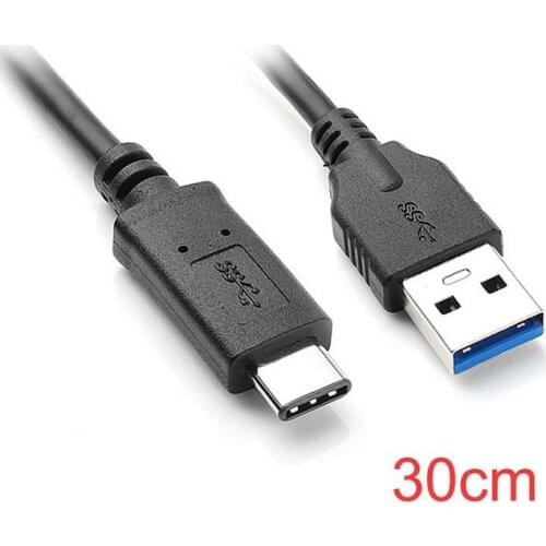 Cablecc 30cm USB-C USB 3.1 Type C Male to Standard Type A Male Data Cable for Nokia N1 Tablet & Phone & Laptop & Hard Disk Drive