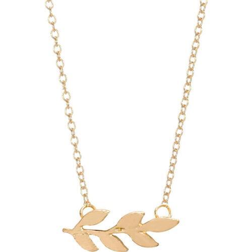 Wholesale 10pc 6 Leaves Leaf Pendant Necklace Charm Chain Fashion Plant Branch Jewelry For Girls Kids Dropshipping Store